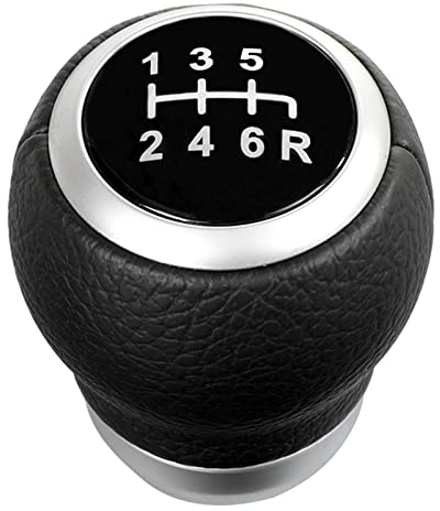 Tongze 【Manueller Schaltknauf】6-Gang-PU-Leder-Schalthebelknauf Ersatz für Subaru WRX/STI 2015–2022 Getriebe-Schalthebel Stick 35022VA000 (schwarz)