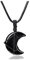 CrystalTears Black Obsidian Crystal Moon Necklace for Women Natural Healing Crystal Gemstone Pendant Necklace Adjustable Quartz Crystal Stone Necklace Jewellery Gift for Women Christmas Birthday