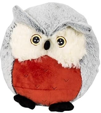 Mojawo Kuscheltier Plüschkissen Kinderkissen Plüschtier Kinder Dekokissen Eule Kuschelkissen Ø32cm, Farben:Orange