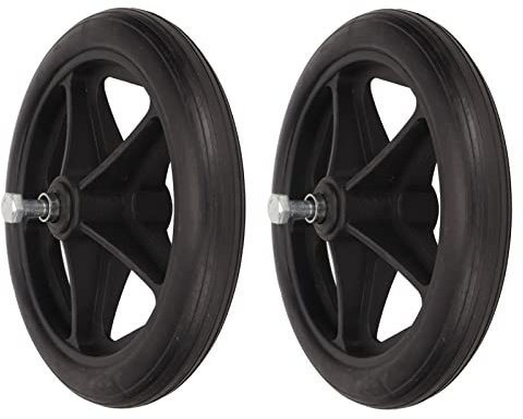 BestAlice 2 Stück Walker-Räder Ersatz, 6,7-Zoll-Gummiräder für Walker, Rollstuhl-Vorderräder Rollator, Wasserdichtes, Geräuscharmes Walker-Rollen-Ersatzteil für Rollator