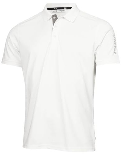 Calvin Klein Herren Club Golf leichtes Poloshirt - Weiß - L