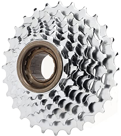 equlup Freewheel, 7 Speed 13-28T Flywheel Bike Rear Hub Freewheel Bike Speed Cassette Bicycle Adapter Replacement Parts for Mountain Road Bike