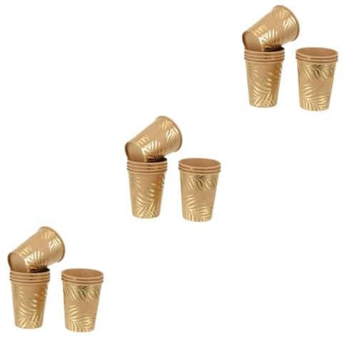 Beaupretty 24pièces Paper Drinking Cups with Stamping for Parties and Events for Water Juice and Cold Beverages