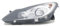 RAS RICAMBI AUTO STORE Scheinwerfer links H7+h1 elektrisch mit Motor schwarz kompatibel mit Opel Corsa