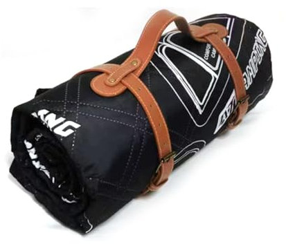 WxMTykx Picknickdecken Vergrößert 150X200/200X200cm Wasserdicht Sanddicht Campingdecke Outdoor-Strandmatte Tragbare Picknickmatte Mit Leder-Tragegurt Für Camping,Rasen,Park,Strandgras (Color : Black