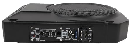 Subwoofer Activo de Sonido para Automóvil, 10 Pulgadas, Ultradelgado, 800 W, 2,5 Ohmios, Accionado Debajo del Asiento con Controlador