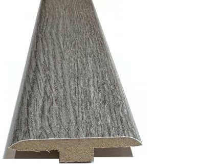 Boston Grey Oak Laminate & Wood Flooring Section Transition Bar MDF Threshold Strip T Bar Profile Door Strip Moulding Oak Trim (1, 900mm (2ft 9))