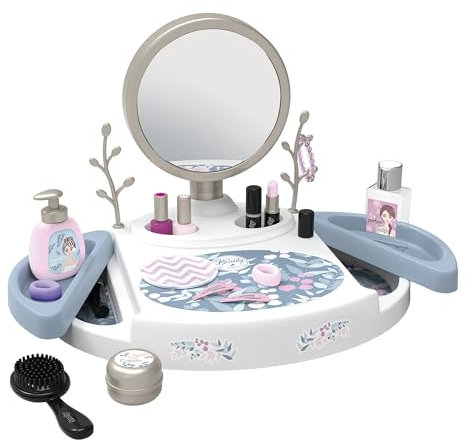 Smoby - My Beauty Studio mit Spiegel (40x30,6x29,3cm) - Kinderschminkstudio ab 3 Jahre mit 15 Accessoires für Haare, Nägel und Make-Up (unechte Kosmetika)