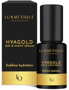 Hyagold Day & Night Serum Luxmetique - Serum mit Hyaluronsäure, feuchtigkeitsspendend und volumengebend, Ceramid-Vorläufer, natürliches Antioxidans und Hautschutz, 30 ml