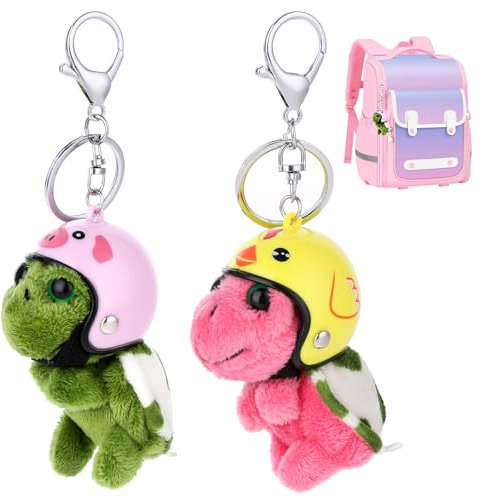 Yuanchu Niedlicher Plüsch Anhänger - Schildkröte mit Hut und Puppe für Zuhause