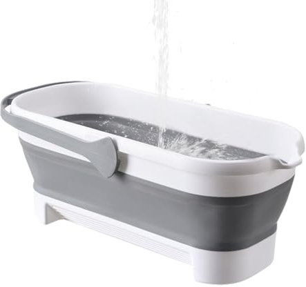 Trapeador con Cubo Plegable - Cubo para Trapeador Pequeño | Cesta Rectangular Práctica para Cubo De Agua para El Hogar, Cubo De Limpieza Y Accesorios De Limpieza De La Casa