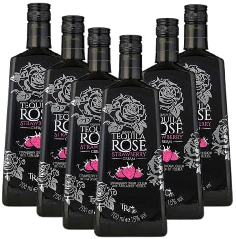 Tequila Rose Strawberry Cream Liqueur | 15% ABV (Pack of 6 Bottles x 70cl)