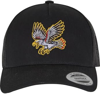 Mister Tee Bravery Eagle Trucker Cap 5-Panel Retro Trucker Cap Black, one Size