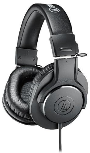 Audio-Technica ATH-M20x Auriculares de Monitorización Profesional Dinámicos Cerrados Negros