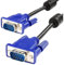 SER VGA Cable 1.8m Long Computer Monitor High Resolution Male to Male Monitor Extension Cable, Blue