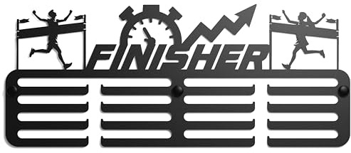 MEOLLO Medaillenhalter für Medaillen und Startnummern (100% Stahl) - Finisher XXL