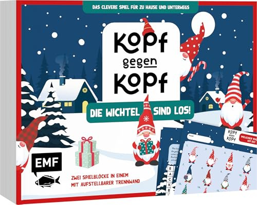 Der ultimative Spielblock: Kopf gegen Kopf – Die Wichtel sind los! Das clevere Spiel für zu Hause und unterwegs – Zwei Spielblöcke in einem mit Trennwand und 80 Blättern für Kinder ab 6 Jahren