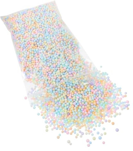 Angoily 3 Packungen Schaumstoffbälle Dekoration Schaumstoff Puppen Bastelschaum Perlen Pastell Kissenfüllung Polystyrol Runde Weiche Schaumstoffbälle Bastelbedarf