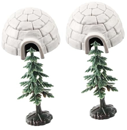 GALPADA 1 Satz Iglu-Modell Weihnachtsdekorationen Eishaus-Figuren- Miniatur Eishausfiguren zur Dekoration Weihnachten Eishaus- Stehendes Eishaus-Ornament Eishausmodelle Plastik
