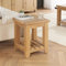 Cheshire Whitewash Oak Side Lamp Table | Solid Oak End Table with Lower Shelf | Chunky Shaker Style Legs and 40mm Top | Small Table for Living Room Bedroom or Bedside | H 450 x W 450 x D 450mm