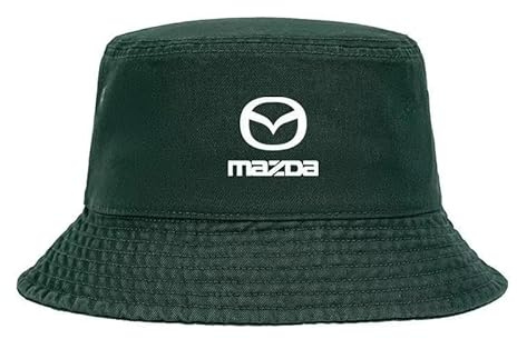 Unisex Fischerhut Bucket Hat, Für Mazda MX-5 Mazda MX-30 Cap,Faltbarer Eimer-Hut Adumbral Hut Sonnen Schutz Bucket Hats Sommer Schnelltrocknend Golf Hat Fisherman's Hat,Green-A