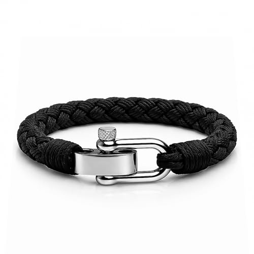 Uniqal | Segeltau Armband Herren & Damen | Maritimes Armband mit Edelstahlschäkel | Robust & Wasserfest, Geschenk für Sie & Ihn | Nautisch bracelet