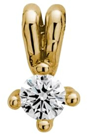 Lyomi Damen Anhänger 585/- Gold 1,0cm Glänzend Diamant Lab Grown gelb 0,25ct. 067340219-1