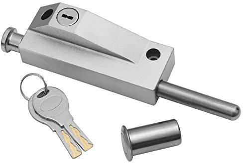 Edelstahlmarkenshop Türstopper abschließbar Torschloss Türschloss Türfeststeller Torstopper Riegel