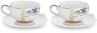 PIP Studio Royal White Blue Set 2 Teetassen und Untertassen
