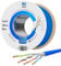 hb-digital 100m Câble Ethernet CAT 8, RJ45 S/FTP PiMF, CAT 8.1 Réseau LAN, Cuivre Massif, 2000MHz, LSZH, pour Switch, Serveur, Patchpanel - Bleu