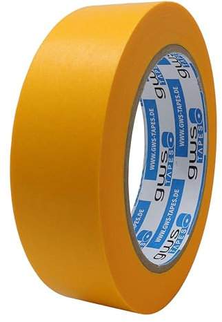 gws 1 Rolle Goldband, Malerband zum Abkleben zum Streichen, Malen, Lackieren, Basteln und vielem mehr, Maler-Abdeckklebeband, Rückstandsfrei entfernbar, dünn & stabil 50 m x 30 mm