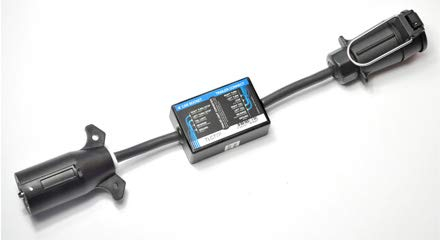 TRAILER USA to EU Light Converter 7-pin Socket (US Vehicle) to 7 pin Plug (EU Trailers)