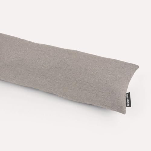 SCHÖNER LEBEN. Zugluftstopper Lurex Glamour Uni hellgrau Silber, Auswahl:130cm Länge