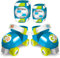 ROLLER SKATES sizes 23/27 + ELLBOGEN und KNIESCHÜTZER SKIDS CONTROL BLUE