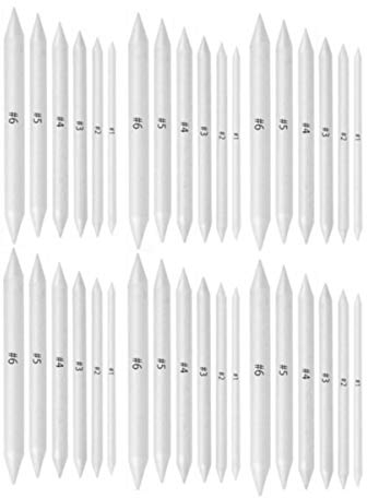 36 Pieces Artist paper Blending Stump and Tortillion Art Blenders 6 sizes for Student Sketch Drawing
