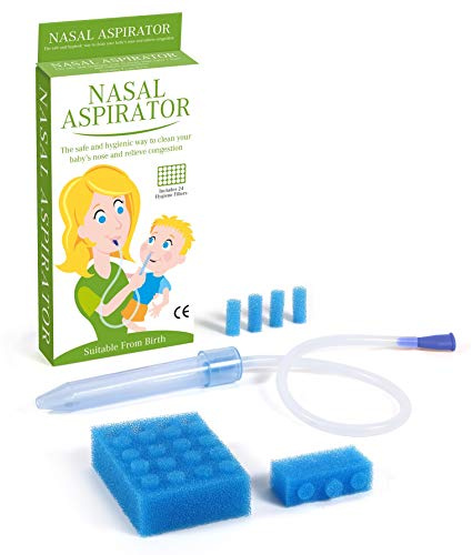 SSWA Co. Ltd Baby Nasensauger mit 24 Hygienefiltern, blau