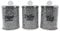 Large Silver Sparkle Crushed Diamond Crystal Filled Glass Canister Set - Dazzling Organizers for Tea, Coffee, and Sugar - Elegant Bling Gift for Kitchen - Decorative Home Display Storage, Height,13cms