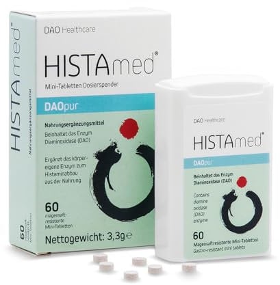 HISTAmed® DAOpur - Nahrungsergänzungsmittel - Spender mit 60 magensaftresistenten Minitabletten - mit DAO-Enzym