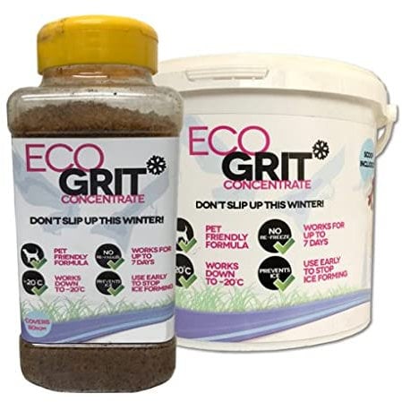 Ice Melt Salt for Snow Grit De Icing Rock Salt Road Alternative (5Kg Bucket + 1.2KG Shaker) UK Made - Pet Friendly Road Grit, No Urea De Icing Driveway, Snow Removal, Car Parks, Stables Quick Ice Melt