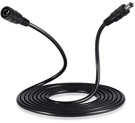 Auroh 3 Meter CCTV 2.1 x 5.5mm DC 12V Power Extension Cable Black Male to Female, Power Supply Adapter Extender Cord for CCTV Security Cameras, DVRs, LED Strips, Routers