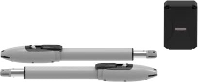 DORTIMATE SW300DC Automatic Gate Opener Kit Heavy Duty Gate Operator for Dual Swing Gates Up to 20 Feet or 661 Pounds per Leaf Gate Motor Color Grey+Black (Dual arms)