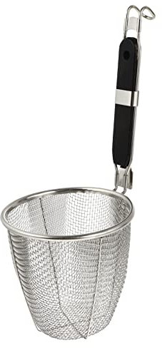 BESTonZON Kitchen Craft Flavours Sieb, Mesh Spinnenkorb, Edelstahl Küchensieb mit, Feines Sieb, 34 X14 cm