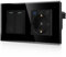 CNBINGO Lichtschalter mit Schuko Steckdose 2 Fach 1 Weg, Glas Steckdose Unterputz mit USB (Typ-C und Typ-A 3,1 Amp total) Modernem Kristallglas Wandplatte mit Leuchtpunkten, Schwarz