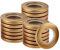 Coolty 32 Stück Vorhang Ösenringe Gardinenringe Vorhangringe Rund Kunststoff Ringe 40mm Innendurchmesser Gardinen Ösen für Fenstervorhang Duschvorhang Türvorhang Wohnaccessoires (Gold Mattiert)