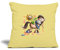 Spreadshirt Diddl Pony Mit Sonnenblume Kissenbezug 45 x 45 cm, One Size, Hellgelb
