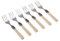 Rivadossi Sandro 1606FOD12 Set di Forchettine da Dolce, 6 Pezzi-Classic-100% Made in Italy, Artigianalità e Design, Acciaio Inox 18/10, Avorio