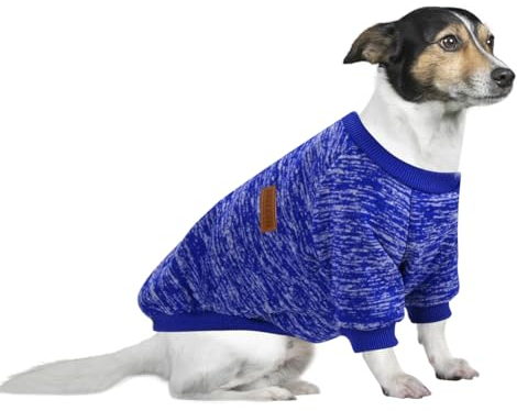 HuaLiSiJi 4XL Maglione Cane Taglia Grande Felpe per cani Maglione Labrador Maglia Pile Cane, Bellissimi Colori, Molto Caldo, Facile da Infilare e Togliere (4XL, Blu Scuro)