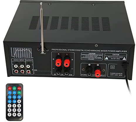 Stereo-Audio-Verstärker, Professioneller Audio-Bluetooth-Leistungsverstärker, 300 W, Bluetooth-EQ-Equalizer, Digitale Stereo-Receiver-Box, Haushalts-Leistungsverstärker, Auto-Leistungsverstärker(EU)