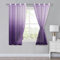 XWZO Voile Gardinen mit Ösen Vorhänge Farbverlauf Vorhang Sheer Ombre Gardinen 2 er Set für Schlafzimmer und Wohnzimmer Schlaufengardinen mit Raffhalter H145xB140cm Lila