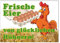 Werbeschild Frische Eier von glücklichen Hühnern A3 (42x30 cm)